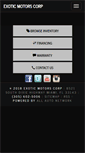 Mobile Screenshot of exoticmotorscorp.com